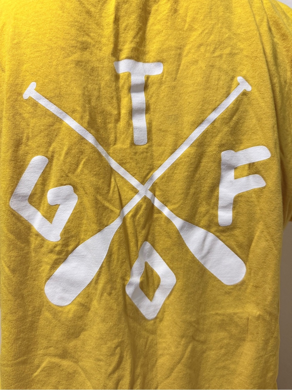 GTFO Yellow Graphic Tee with White Oar Logo